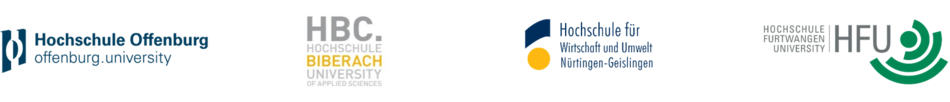 ENMA Logos der Projektpartner HSO, HBC, HFU, HfWU